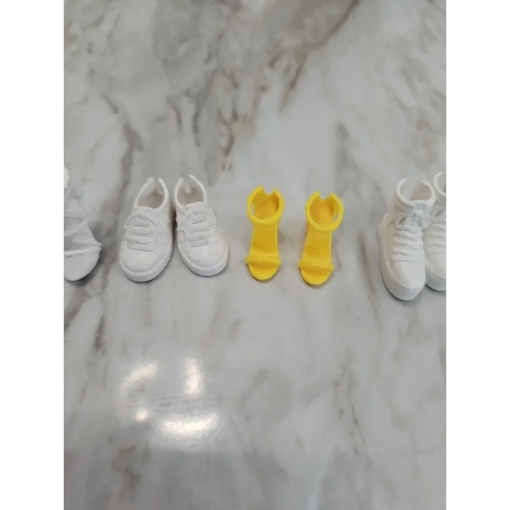 Barbie Doll Shoe Lot Tennis Shoes, Yellow Heels High Tops‎